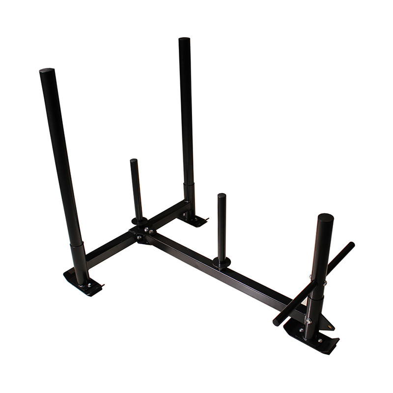 Trenó de treinamento triangular preto para treinamento de corpo inteiro