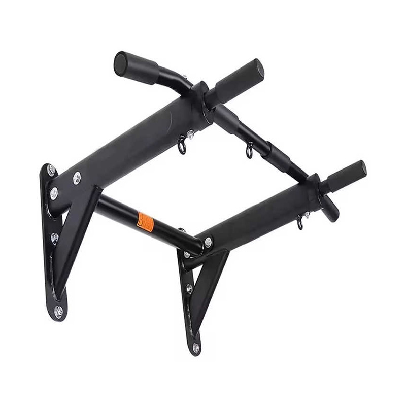 Barra pull-up preta, equipamento de ginástica para treinamento de força e resistência