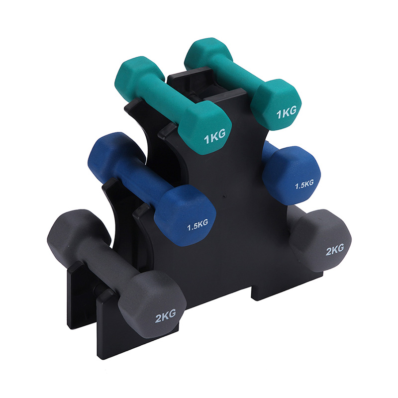 Haltere hexagonal revestido de borracha de neoprene de vinil